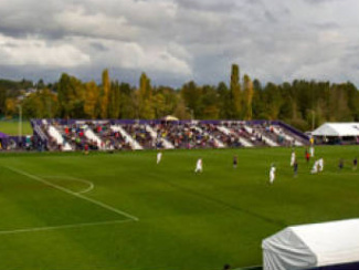 Husky Soccer Game Field Photo